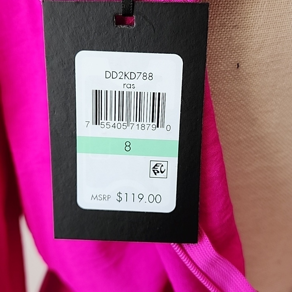 DKNY - Stunning Vibrant Magenta Dress​​​​​​​​​ - Picture 12 of 16